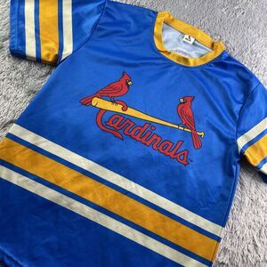 St Louis Cardinals Jersey Mens Extra Large Blue Yellow Red White 2017 SGA Fox